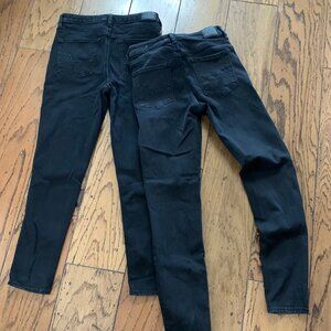 collection of 2 American Eagle size10 Black jeans Jeggins